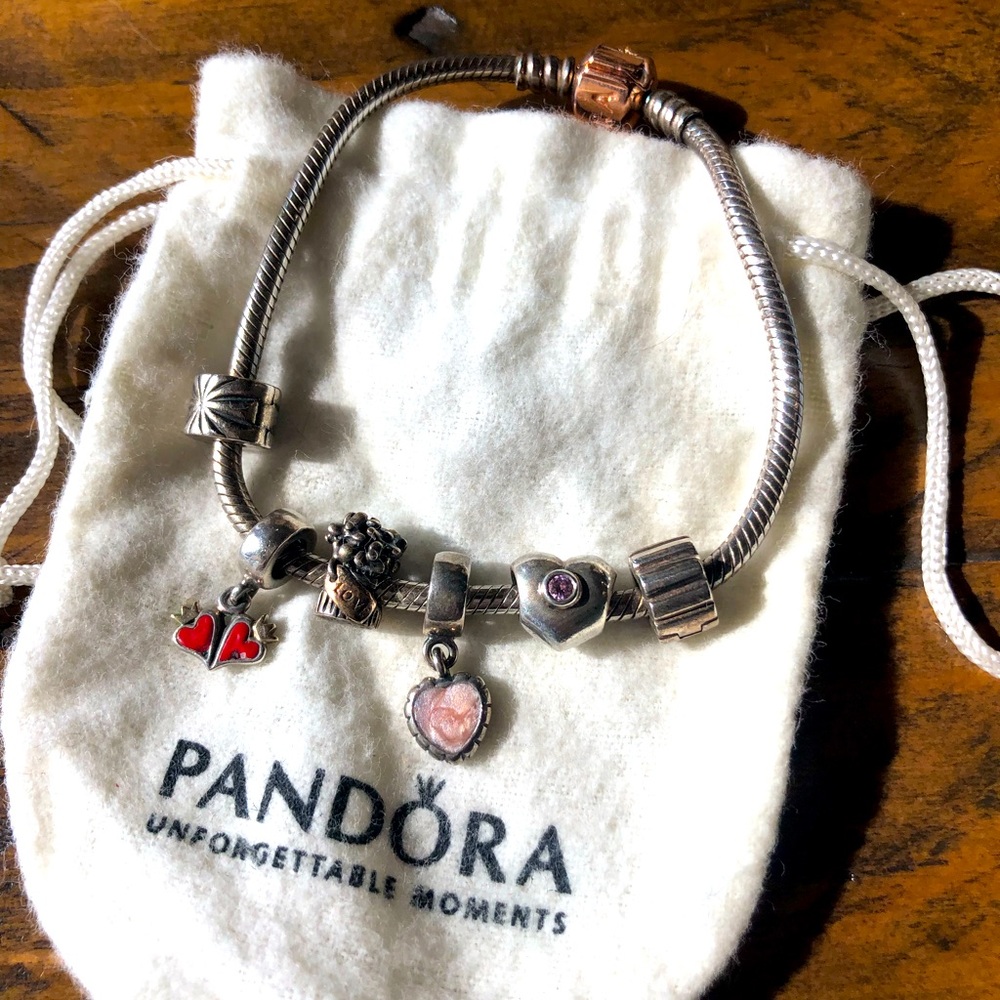 Pandora bracelet and charms